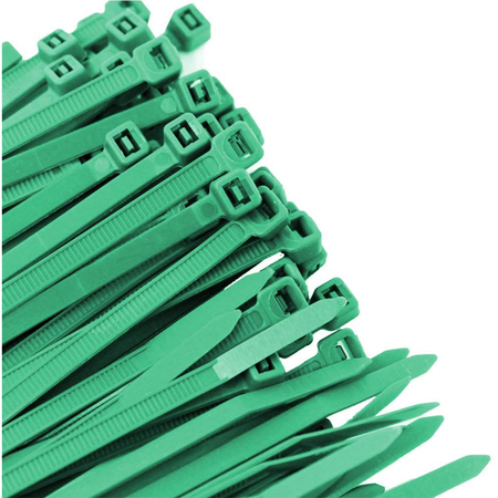 US CABLE TIES Cable Tie, 14 in., 50 lb, Green Nylon, 100PK SD14GN100